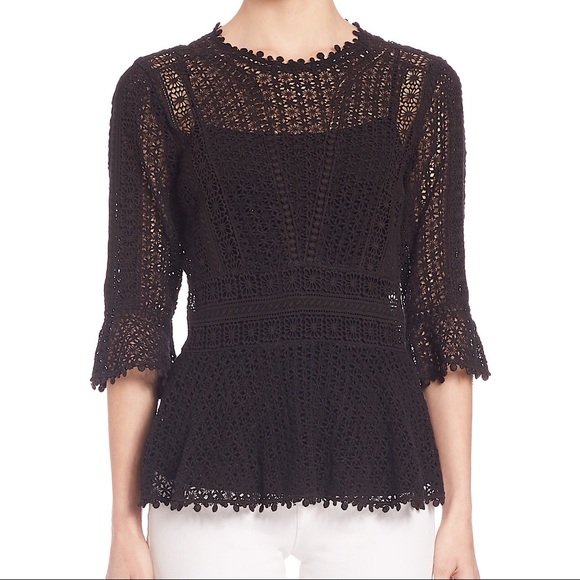 Rebecca Taylor Tops - Rebecca Taylor Sz 6 Guipure Lace Top EUC